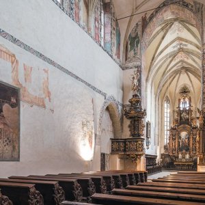 MUZEUM JINDŘICHOHRADECKA: Interiér kostela sv. Jana Křtitele, autor: J.Tvaroh