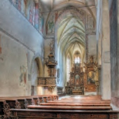 MUZEUM JINDŘICHOHRADECKA: Interiér kostela sv. Jana Křtitele