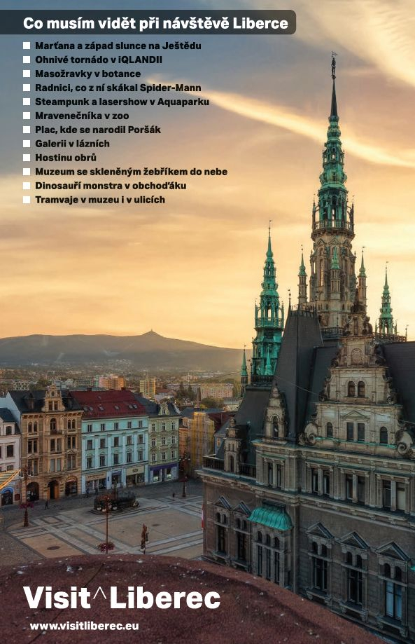 STATUTÁRNÍ MĚSTO LIBEREC: Radnice a Neptunova kašna - autor: M. Drahoňovský