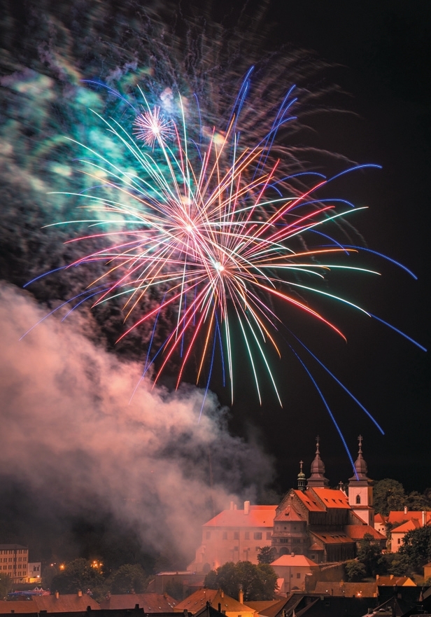 MĚSTO TŘEBÍČ: Ohňostroj Slavností Tří kápí, autor foto: M. Runkas